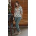 044983 Blusa Ramany Manga 3/4 Estampada